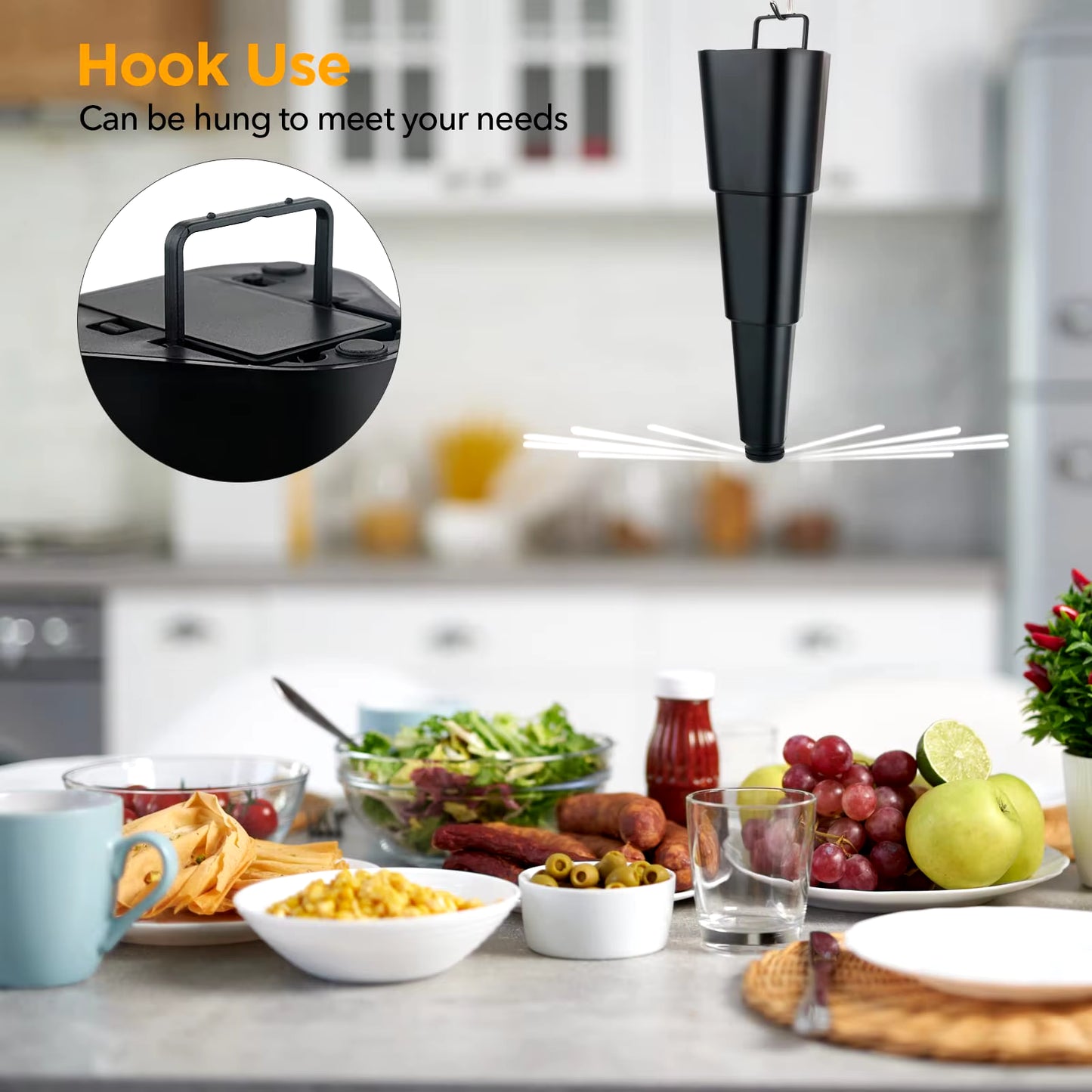 Fly Fans for Tables Fly Repellent Fan Indoor Outdoor with Holographic Blades Keep Flies Away Bug Repellent Outdoor