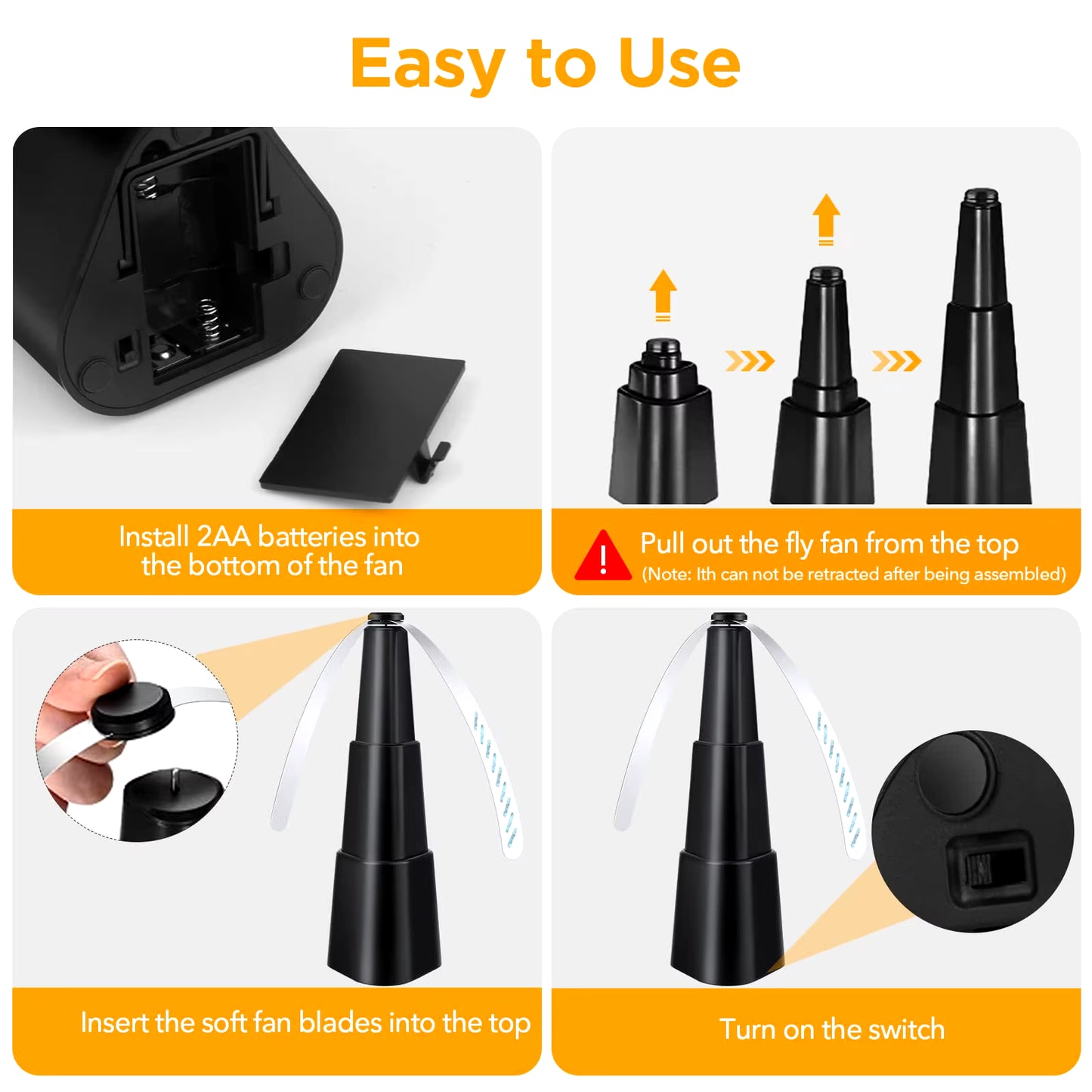 Fly Fans for Tables Fly Repellent Fan Indoor Outdoor with Holographic Blades Keep Flies Away Bug Repellent Outdoor