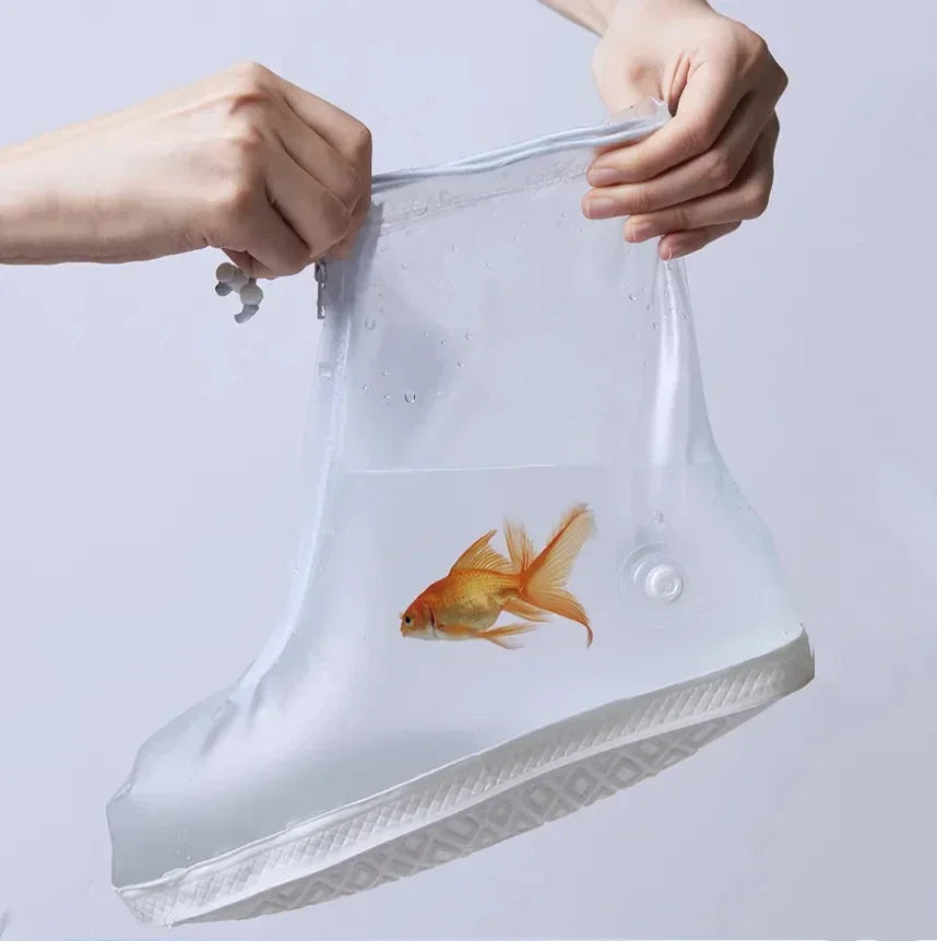 1 Pair Waterproof Shoe Covers, Non-Slip Reusable Rain Snow Boot Women Men PVC Outdoor Rainy Reusable Quality Non-Slip Shoe Cover